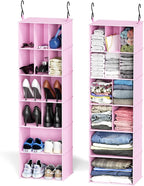 SpaceAid 2 Pack Hanging Closet Organizer and Storage by SpaceAid