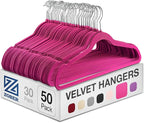 Zober Velvet Hangers 50 Pack by ZOBER