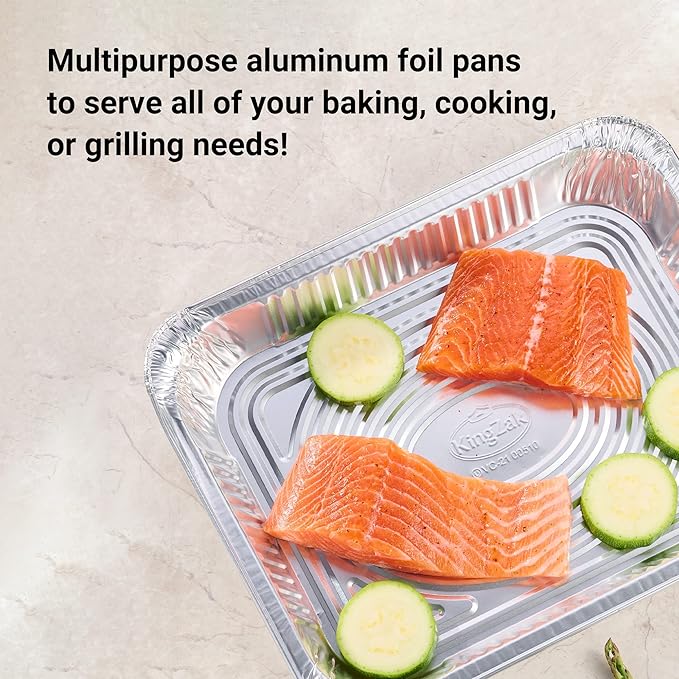 Aluminum Pans Half Size, Extra Heavy Duty Disposable Foil Pans - Image 4