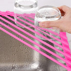 Tomorotec Compact Silicone-Coated Triangle Dish Drying Rack - Image 2