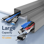 Delamu 62.8in Under Desk Cable Management, Safe & Tidy Cable Management Under - Image 6