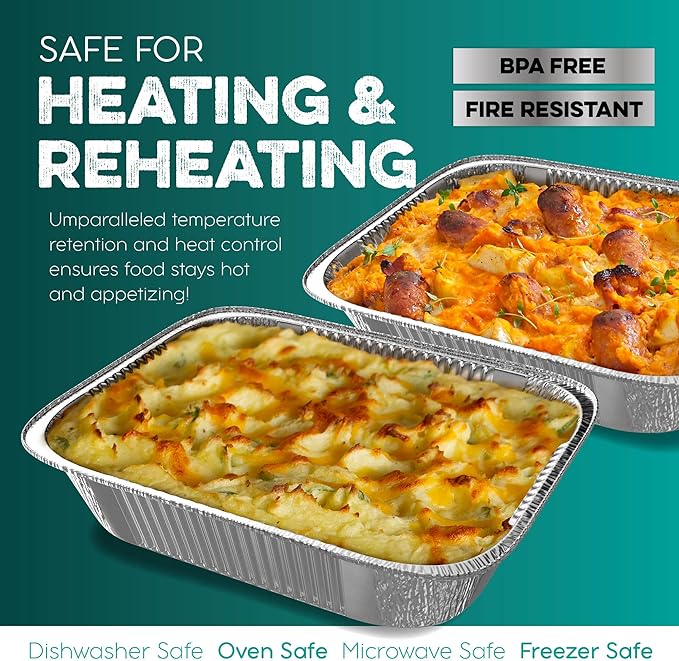 Aluminum Pans With Lids 9x13 Aluminum Foil Pans Trays With Lids - Image 6