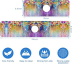Abstract Watercolor Flowers Dish Drying Mat - Image 3