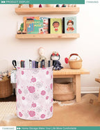 FANKANG Storage Basket, Nursery Hamper Canvas Laundry Basket Foldable - Image 5