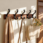 Wood Coat Rack Wall Mounted, Natural Wood Plank - Image 4