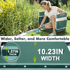 FEED GARDEN Garden Kneeler and Seat, Upgraded Foldable Gardening Stool with 10.23" Wide Kneeling Pad, Heavy Duty Gardening Bench Chair with 2 Tool Pouches, Gardening Gifts for Seniors Mom Women Men - Image 3