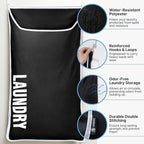 Hanging Laundry Hamper Bag XL 40x22", Space Saving over the Door Storage Bags - Image 5