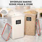 WHITE FEATHER SUPPLIES 2 PC Large Flour Sugar Storage Containers - Image 2