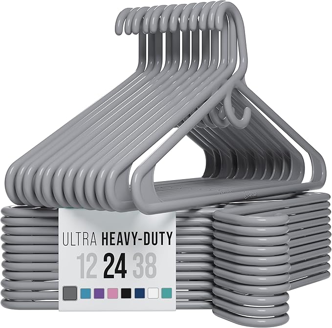 NEATERIZE Ultra Heavy Duty Plastic Clothes Hangers by Neaterize