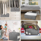 2Pack 105L Extra Large Storage Bags, Folding Moving Comforter Blanket Storage - Image 6