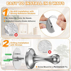 Crosize Magnetic Door Stoppers 2 Pack, Stainless Steel Door Stops - Image 3