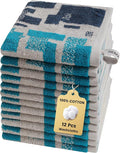 SEMAXE 100% Cotton Washcloths 12-Pack, 13 × 13 Inch Soft Luxury Face Towels – by SEMAXE
