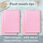 VOOVA & MOVAS Pink Bath Towels Set of 4, Large 30" x 56" - Image 3