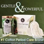 L. Ultra Thin Pads for Women, Overnight Absorbency, Organic Cotton Top Layer - Image 5