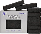 8 Pack Silicone Scrubbing Sponges, Heavy-Duty, Non-Scratch Kitchen Sponges by Unknown