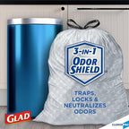 CloroxPro Glad ForceFlex 13 Gallon Tall Kitchen Drawstring Trash Bags, 100 Ct - Image 3