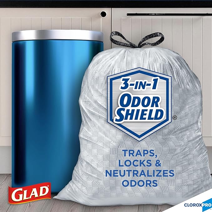 CloroxPro Glad ForceFlex 13 Gallon Tall Kitchen Drawstring Trash Bags, 100 Ct - Image 3