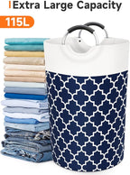 Large Laundry Basket Laundry Hamper Bag Washing Bin Clothes Bag Collapsible Tall - Image 5