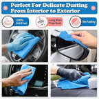 FIXSMITH Microfiber Cleaning Cloth, Shop Towels Bulk, 24 Pack Blue Microfiber - Image 5