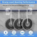 ANDGOO 18 Pack Adhesive Curtain Rod Brackets, No Hole, No Drilling, No Tool - Image 3