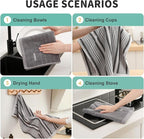 Kitchen Dish Towels for Drying Dishes, Large Cotton Kitchen Towels, Stripped - Image 4