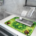 Happy St. Patrick's Day Dish Drying Mat 18 x 24 Inch - Image 5