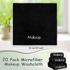 Shimeyao 20 Pack Makeup Towels Black Makeup Washcloths - Image 2