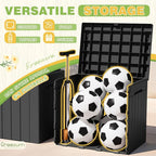 Greesum 31 Gallon Deck Box for Outside, All Weather Outdoor Storage Boxes for Patio Furniture Set, Package Delivery Box,Garden Tools, Gray(Set of 2) - Image 6