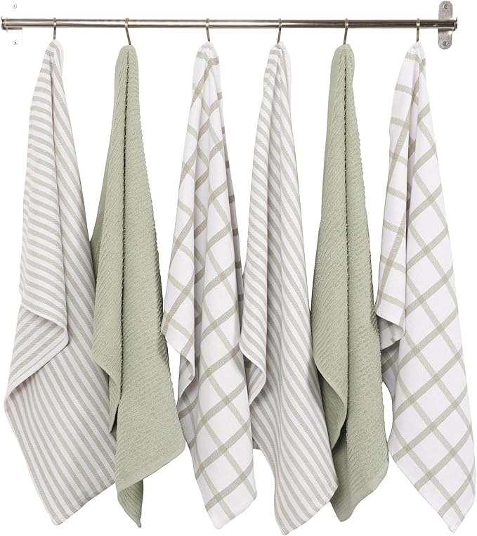 KAF Home Premium Kitchen Towels, Large 100% Cotton, Flat & Terry Absorbent Dish - Image 2