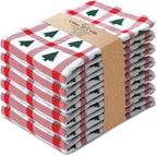 Urban Villa Christmas Kitchen Towels Christmas Tree Print Premium Quality 100% - Image 7