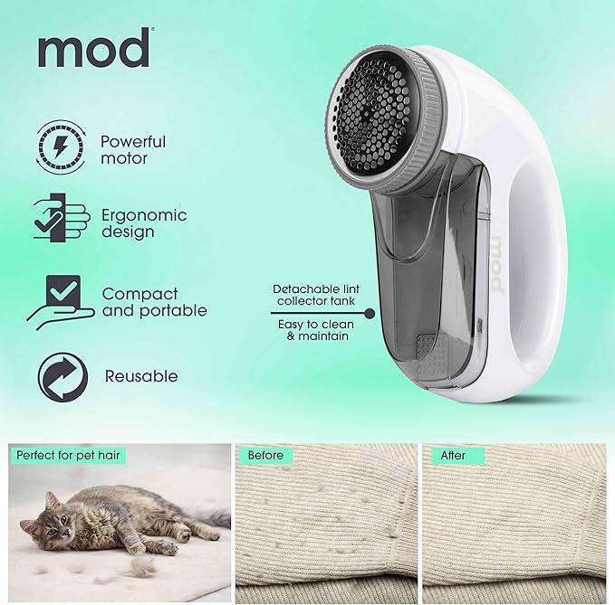 MOD Portable Fabric Shaver and Lint Remover, Reusable Pet Hair Remover - Image 5