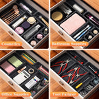 8PCS Plastic Interlocking Drawer Organizer, 3 Sizes Versatile Desk Drawer - Image 4