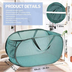 4PCS Mesh Laundry Hamper, Collapsible Laundry Baskets, 75L Large Foldable Dirty - Image 2