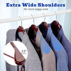 HOUSE DAY Wood Suit Hangers for Men, Wide Shoulder Wooden Hangers - Image 3