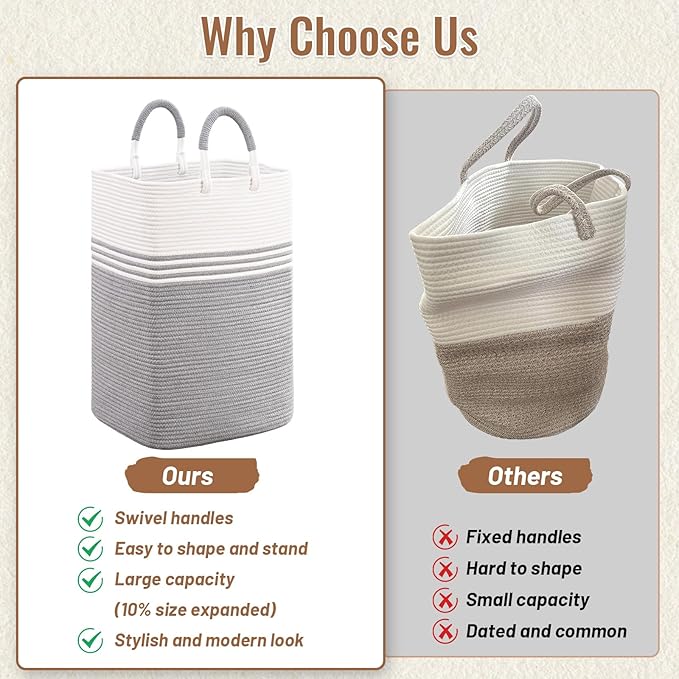 Laundry Basket Hamper, Blanket Storage, Dirty Clothes Hamper - Image 4