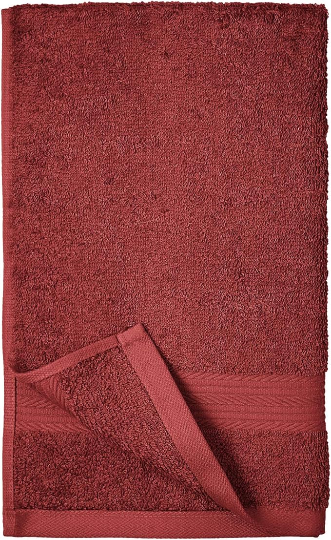Amazon Basics 6-Piece Fade-Resistant 100% Cotton Hand Towels - Image 2