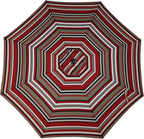 Sunnydaze Outdoor Patio Umbrella - Polyester Table Market Umbrella with Push-Button Tilt and Crank - 8 Sturdy Ribs - Awning Stripe - 9ft - Image 8