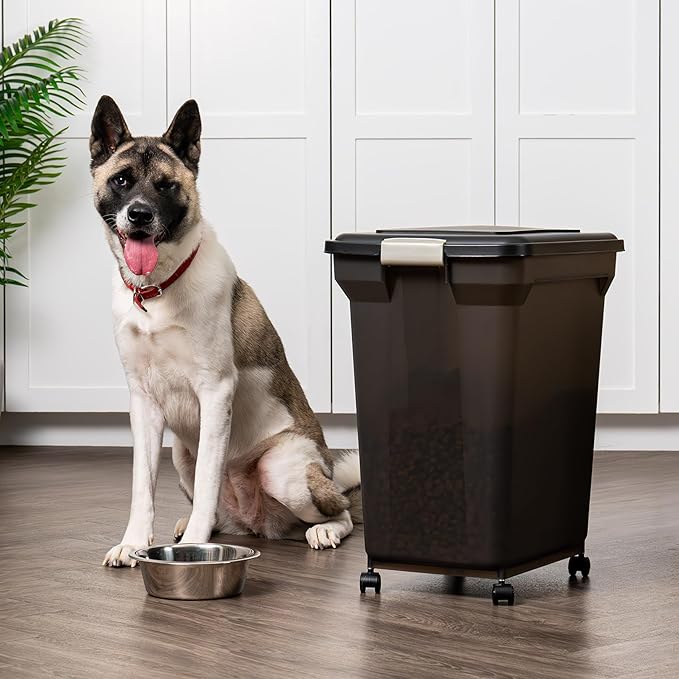 IRIS USA Dog Food Storage Container 58 lbs, Attachable Wheels, - Image 10