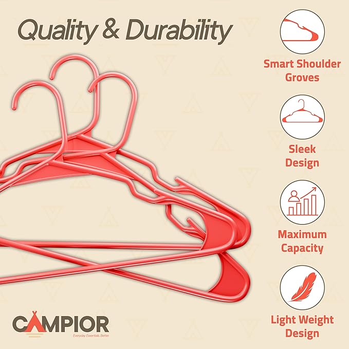 Plastic Clothes Hangers – Heavy Duty Hanger Set, - Image 3