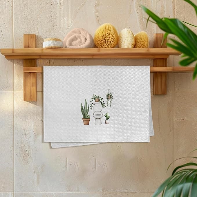Sage Green Botanical Hand Towels - Image 6