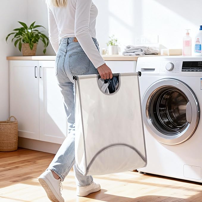 STORAGE MANIAC Wall Mount Laundry Hamper, Hanging Laundry Bag - Image 7