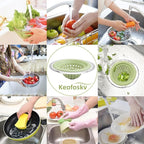 2 PCS Kitchen Stainless Silicone Sink Strainer, 4.5 inch Diameter… - Image 8
