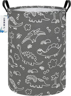 Round Dinosaur Waterproof Laundry Hampers Gift Basket Children's Toy Organizer by ONOEV