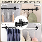 ANDGOO 10 Pack No Drill Curtain Rod Brackets, Renter Friendly Self Adhesive - Image 6