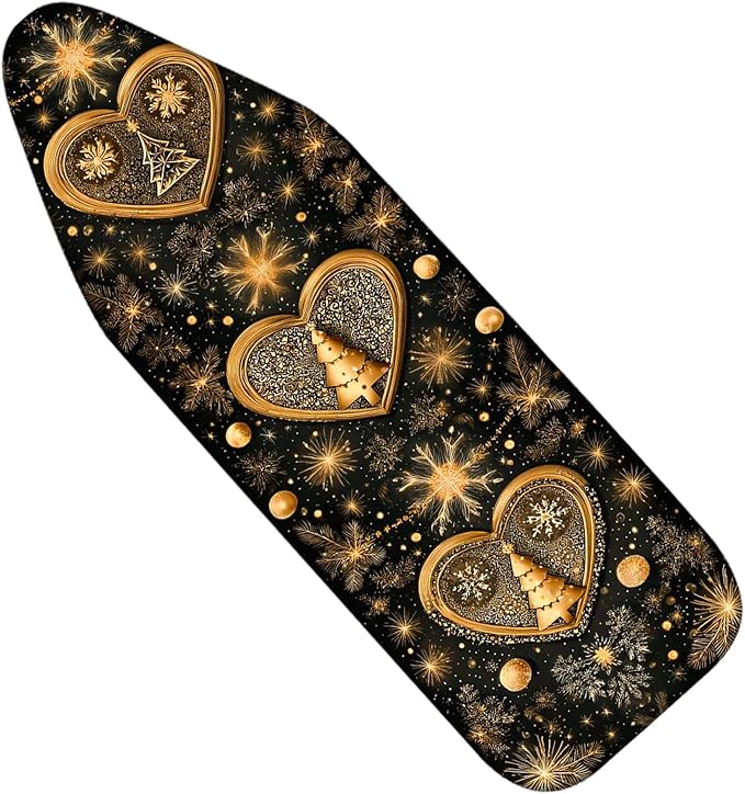 Nuxovilar Ironing Board Covers Golden Heart Winter Trees Pattern Polyester by Nuxovilar