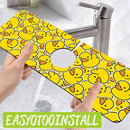 Sink Splash Guard Faucet Mat Rubber Ducky Absorbent Fast Drying Mat Sink - Image 4