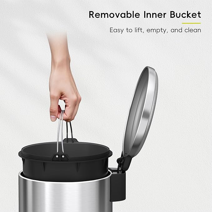 EKO Serene 5L / 1.32 Gallon Step Trash Can - Image 3