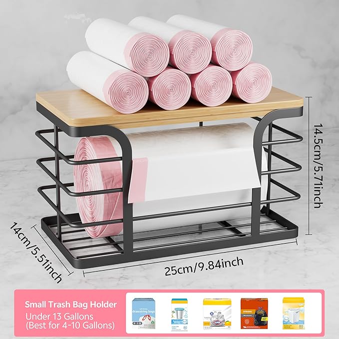 Small Trash Bag Holder, Wall Mount Grocery Bag Holder - Image 2
