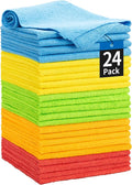 HOMERHYME Microfiber Towels for Cars, 24 Pack Microfiber Cleaning Cloths by HOMERHYME