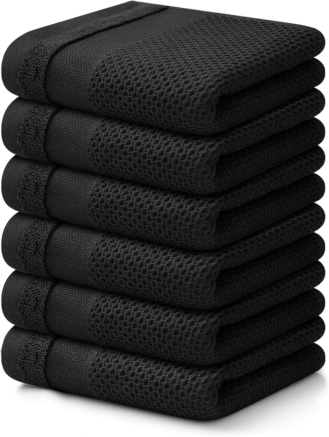 Homaxy 100% Cotton Waffle Weave Kitchen Towels, 13 x 28 Inches Super Absorbent by Homaxy